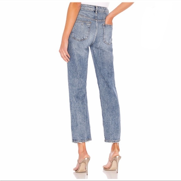 Free People Dakota Straight-Leg Indigo Blue High Rise Distressed Jean Size 29 - Picture 13 of 13